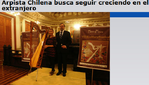 Fabiola Harper Arpista Chilena busca crecer en el extranjero